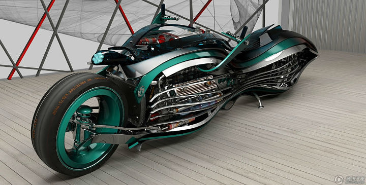 概念车，摩托车设计，炫酷风格，