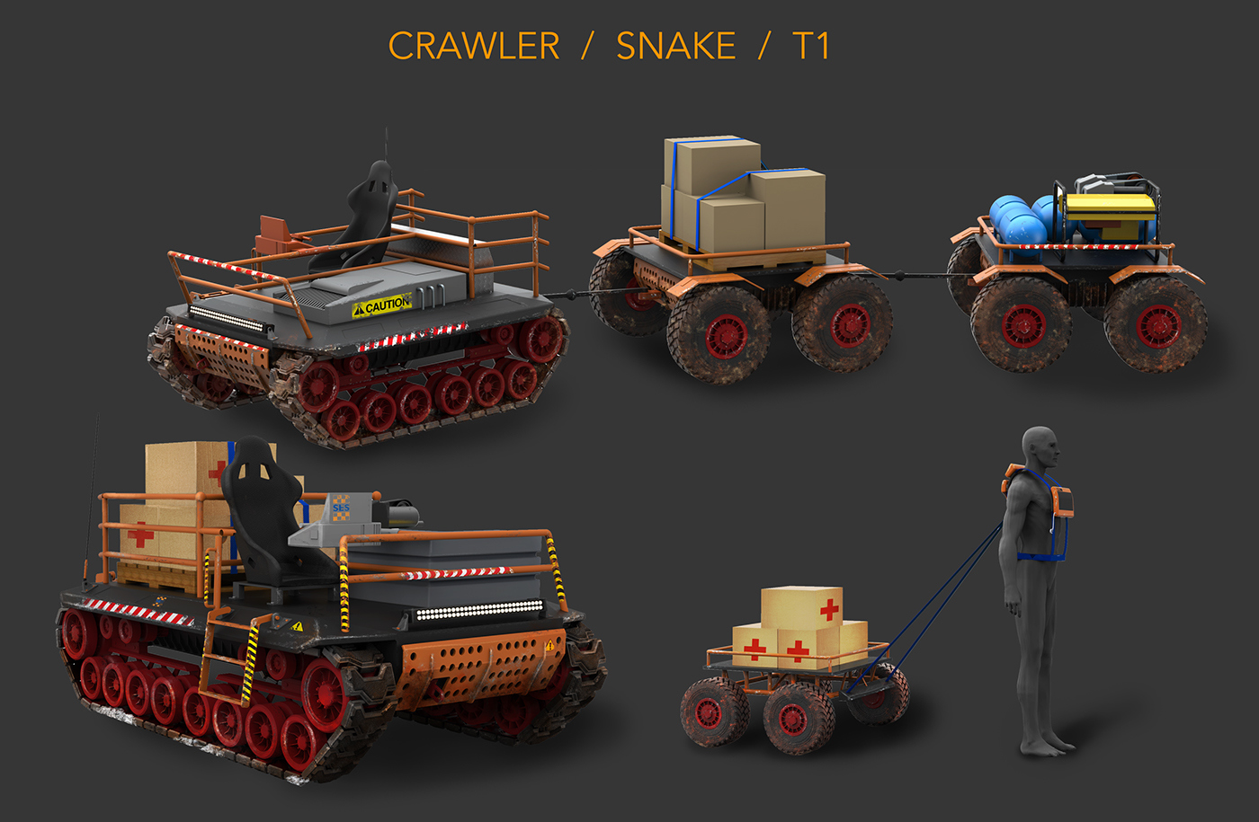 rescue，intelligence，science and technology，Tool car，industrial design，