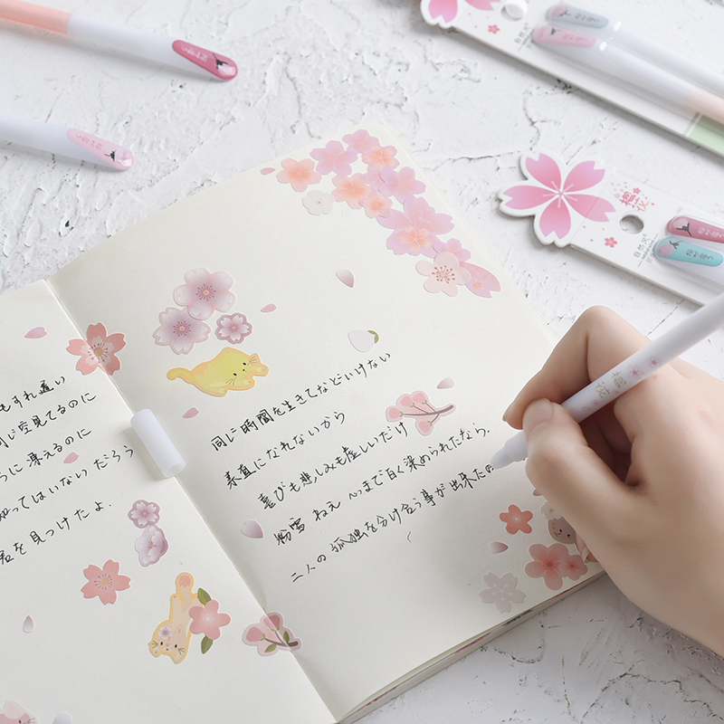 Cherry drop plastic pen cute student pen，