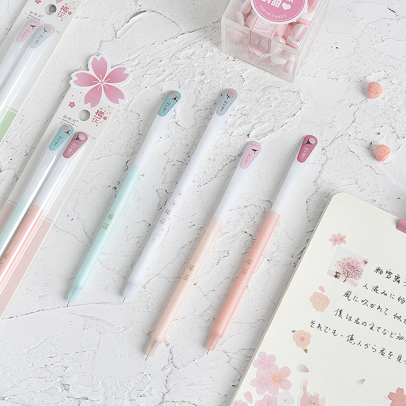 Cherry drop plastic pen cute student pen，