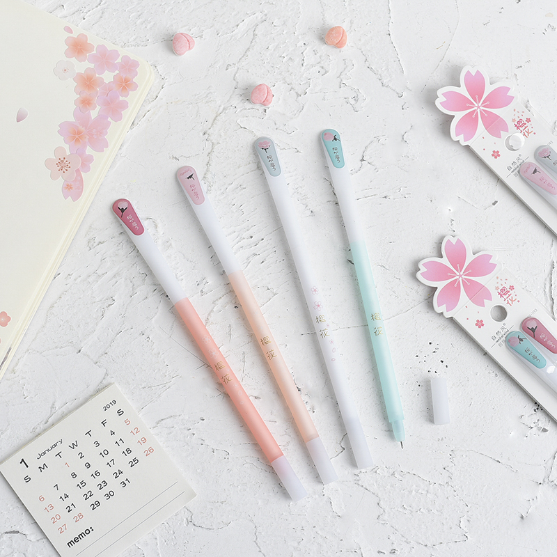 Cherry drop plastic pen cute student pen，