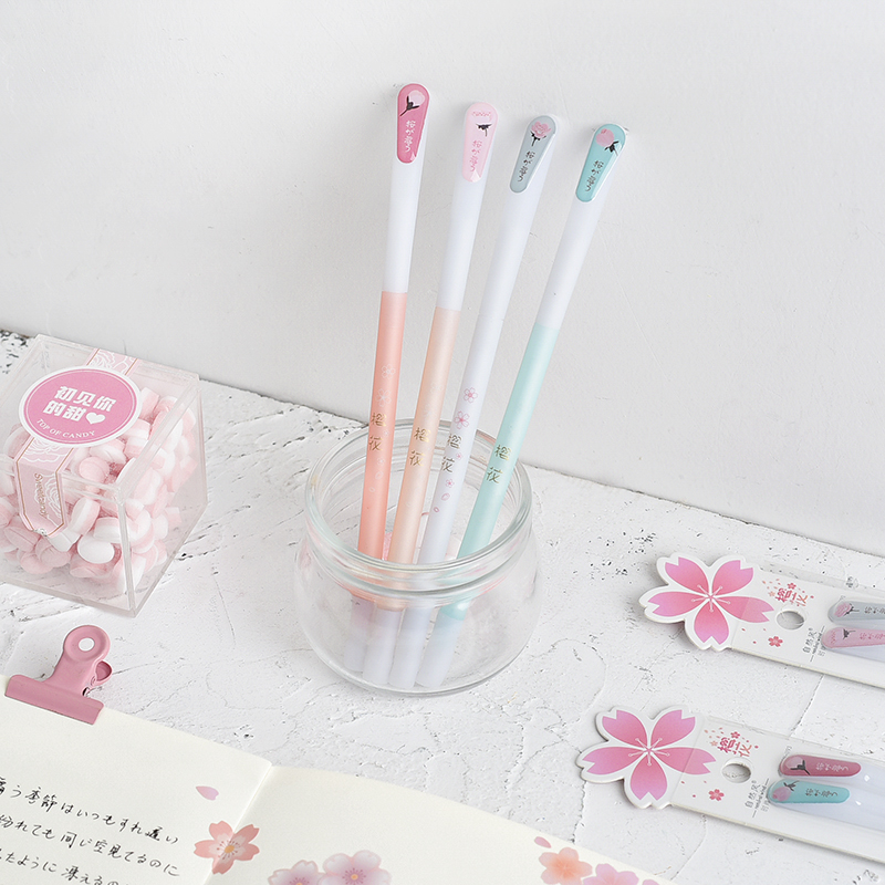 Cherry drop plastic pen cute student pen，