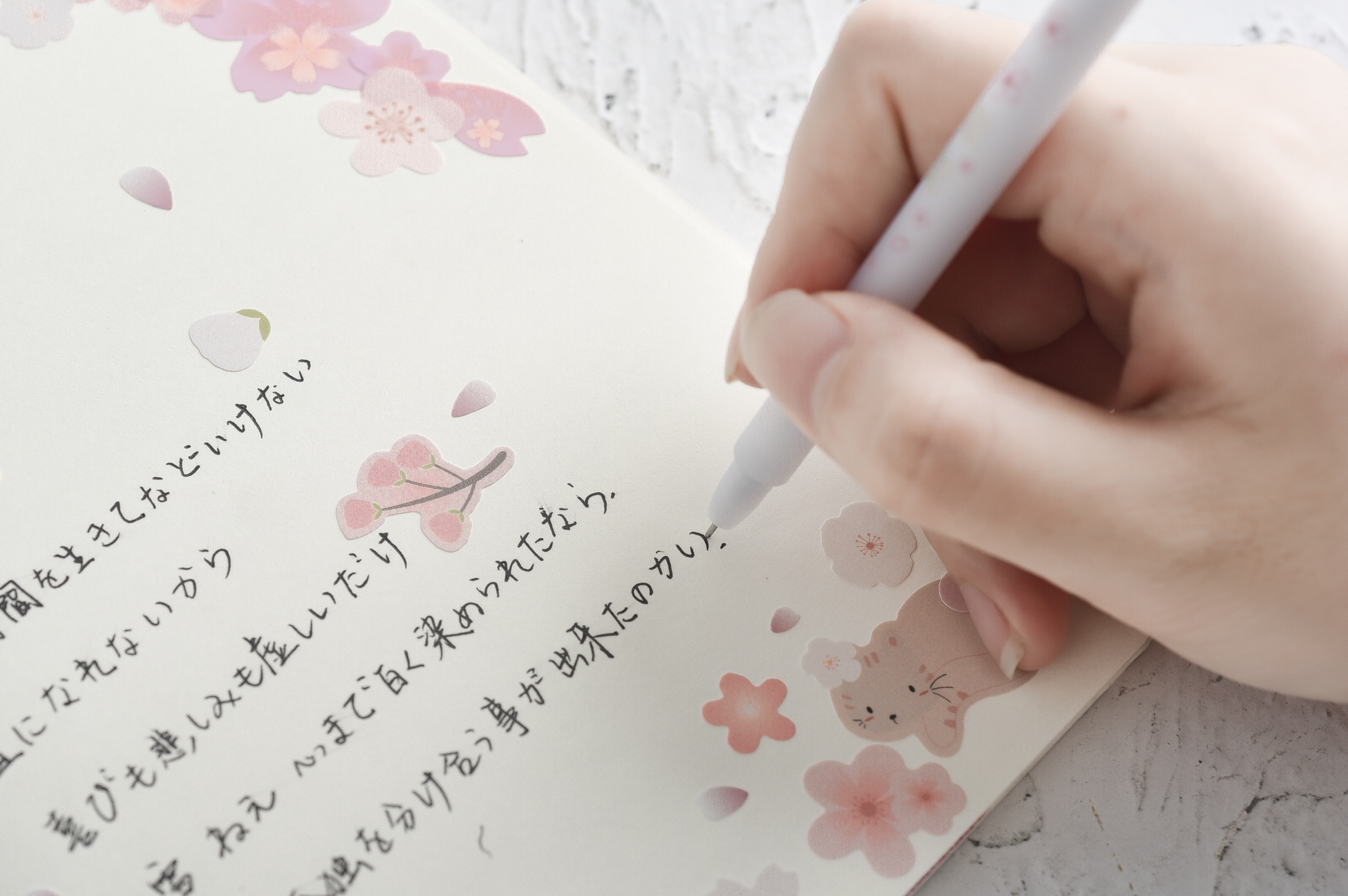 Cherry drop plastic pen cute student pen，