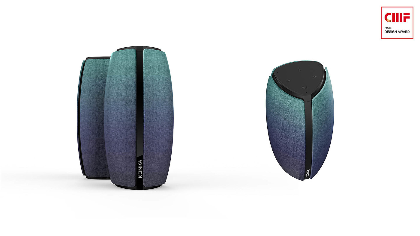 Intelligent speaker，color，surface treatment，workmanship，Material Science，Work page design，cmf，Konka Electronic Technology，