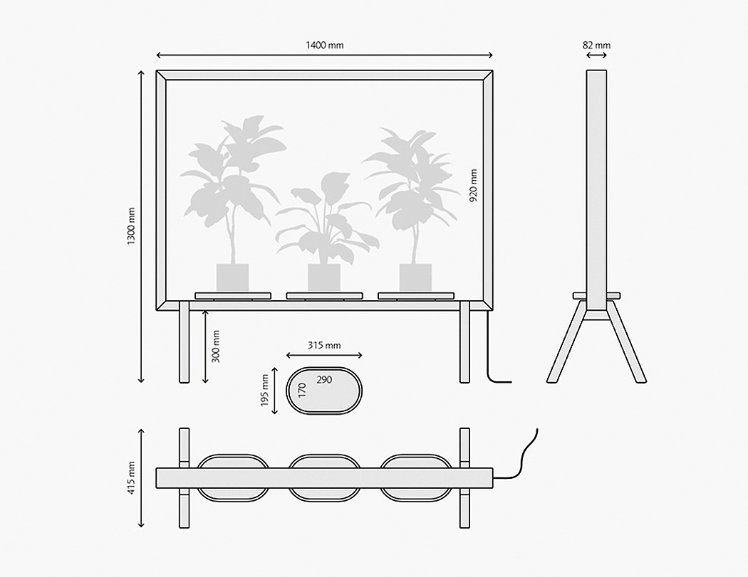 Screen divider，Potted plants，lighting，