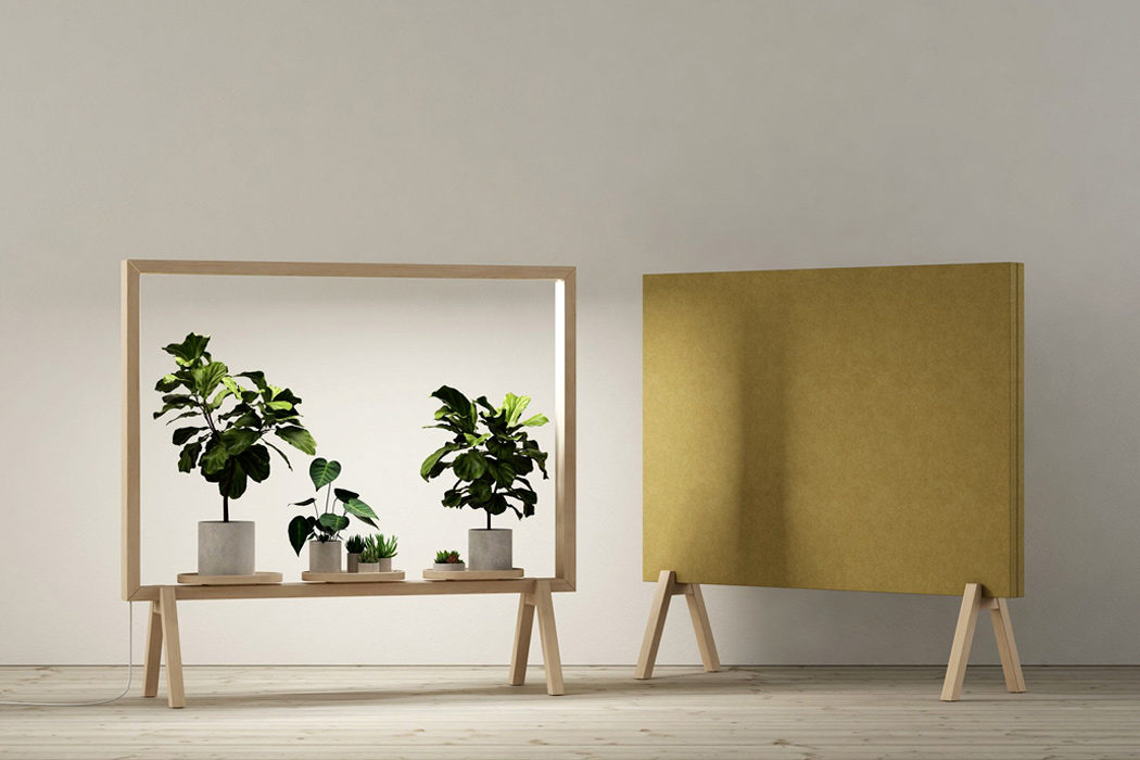 Screen divider，Potted plants，lighting，
