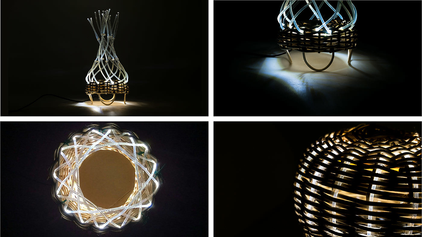 floodlight，Traditional craft，Rattan weaving，Rattan weaving，