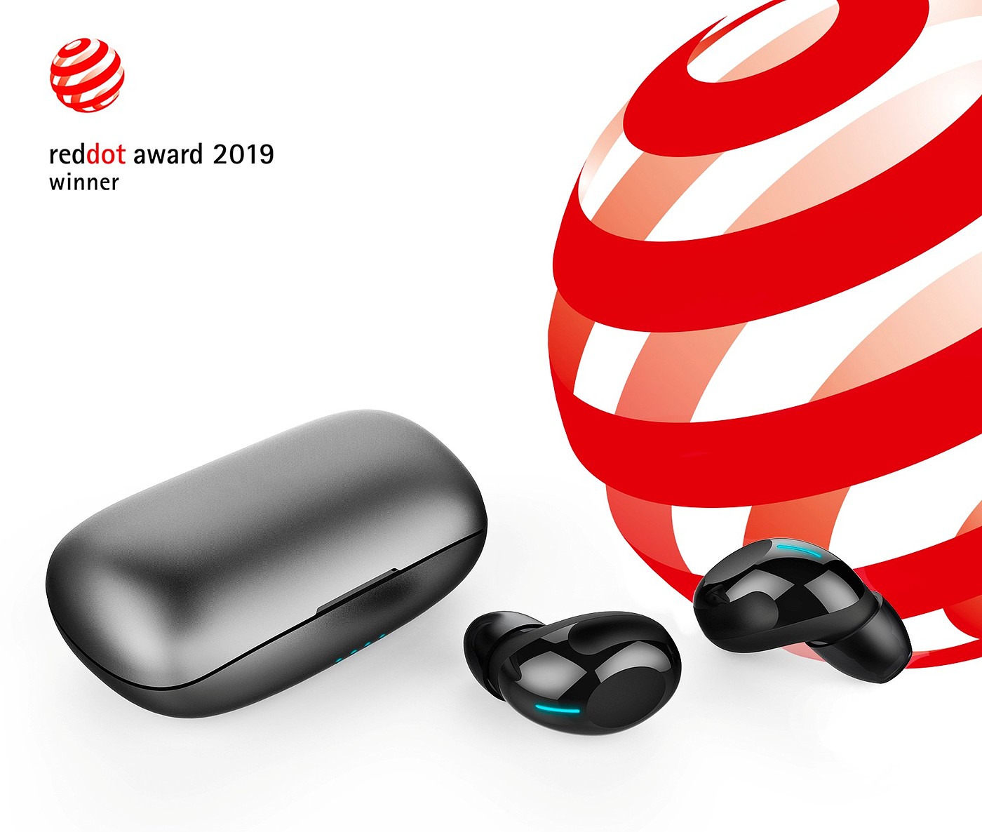 reddot，2019 red dot product design award，Wireless headset，F2，