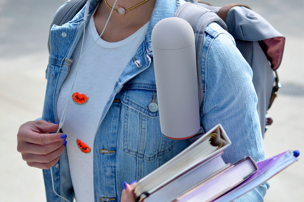 G Flask，vacuum cup，white，Intelligent design，Water cup，