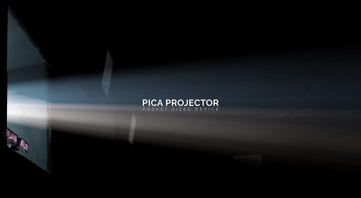 Projector Pica，Miniature projector，white，