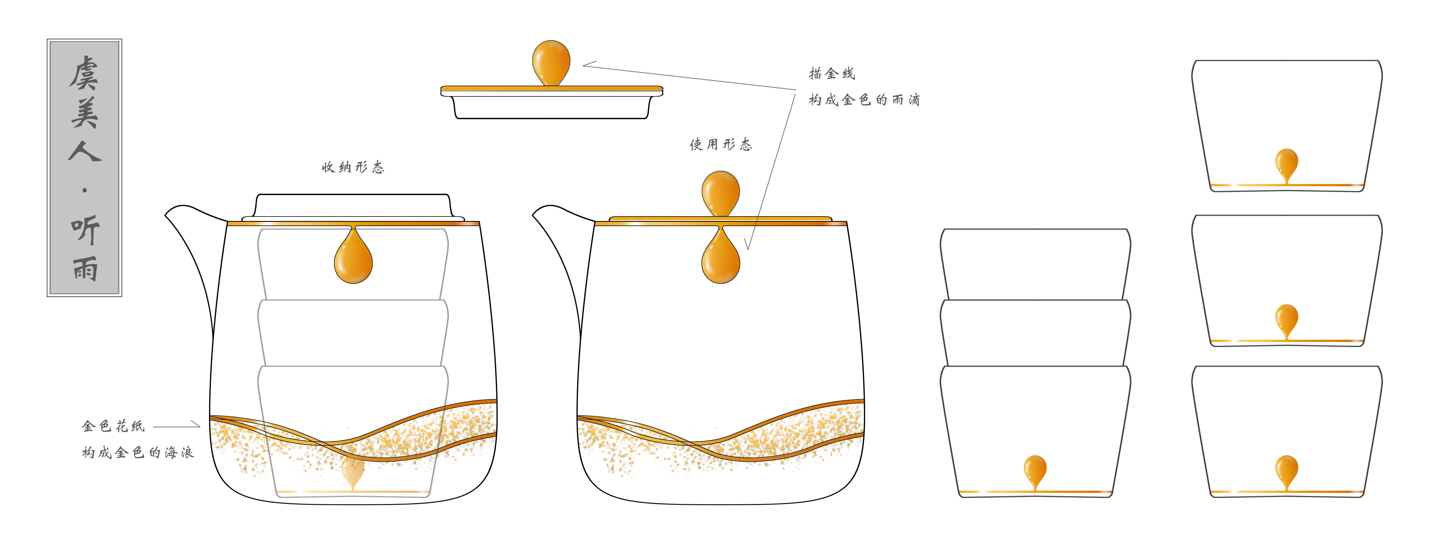 tea set，Express cup，New Chinese design，