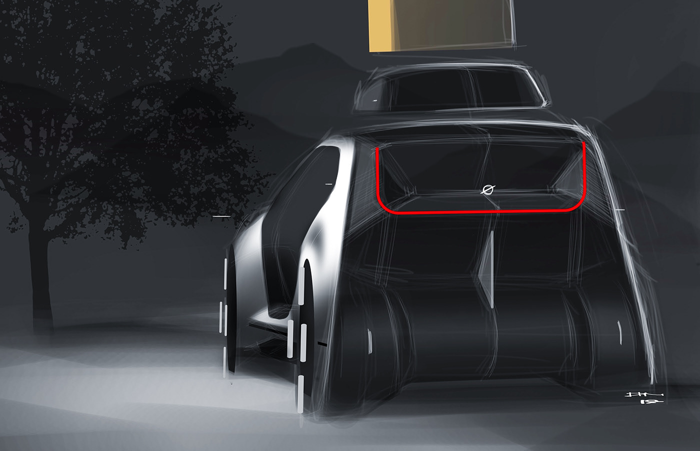 Two dimensional modeling，Ubee ，Hand drawn，automobile，