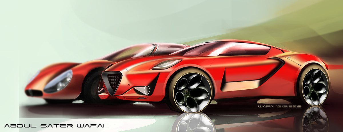 Automatic design，Hand drawn，Render，Visual design，industrial design，