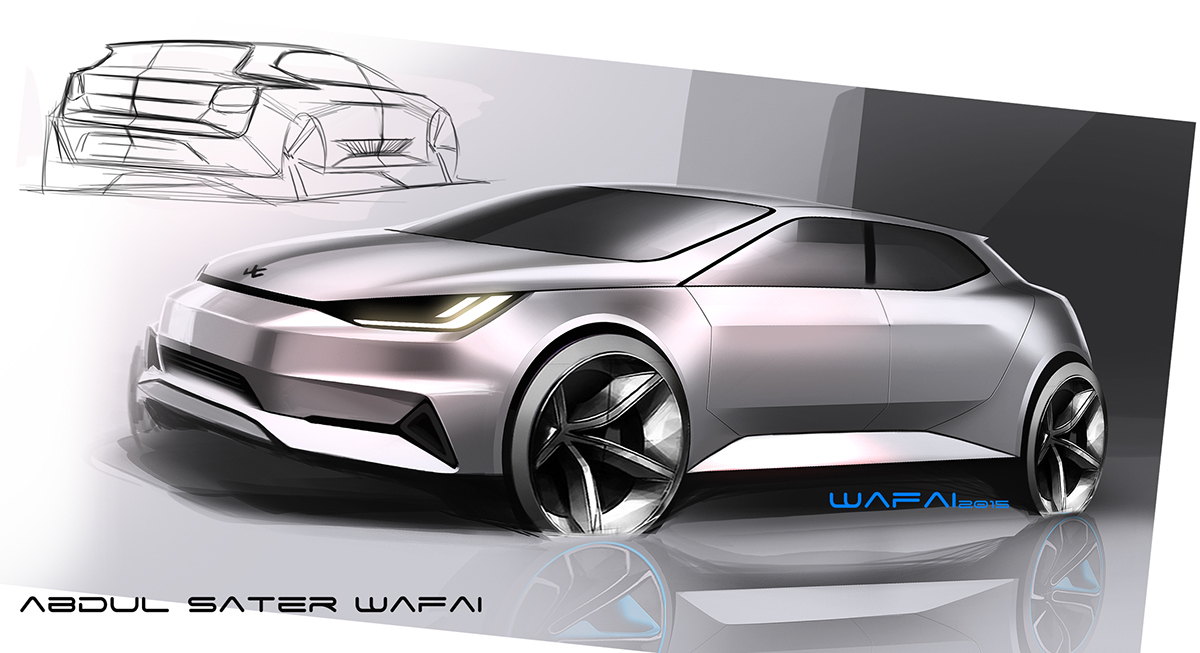 Automatic design，Hand drawn，Render，Visual design，industrial design，