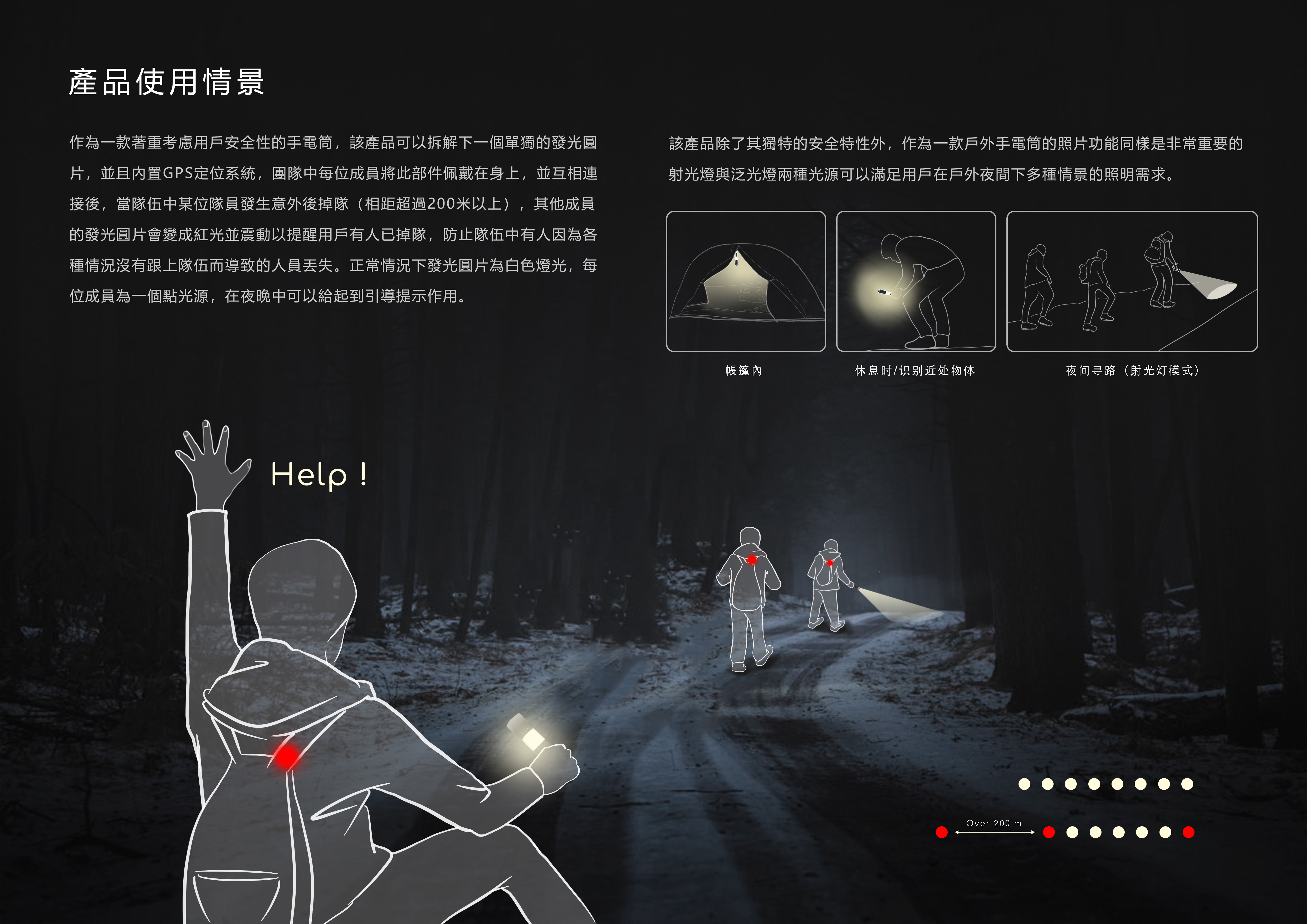 Flashlight，explore，guide，