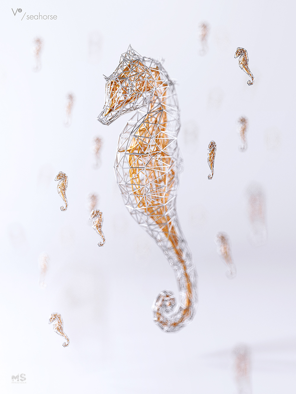 wire，Sculpture，gold and silver，line，animal，