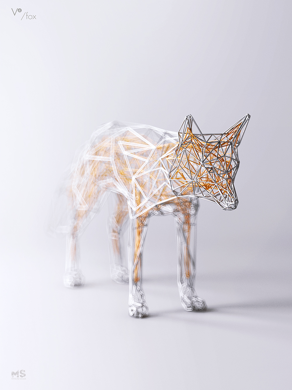 wire，Sculpture，gold and silver，line，animal，