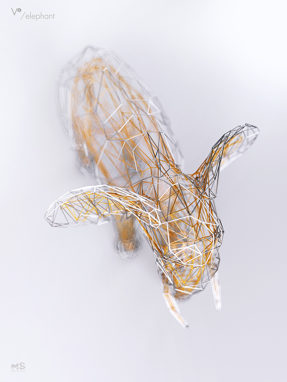 wire，Sculpture，gold and silver，line，animal，