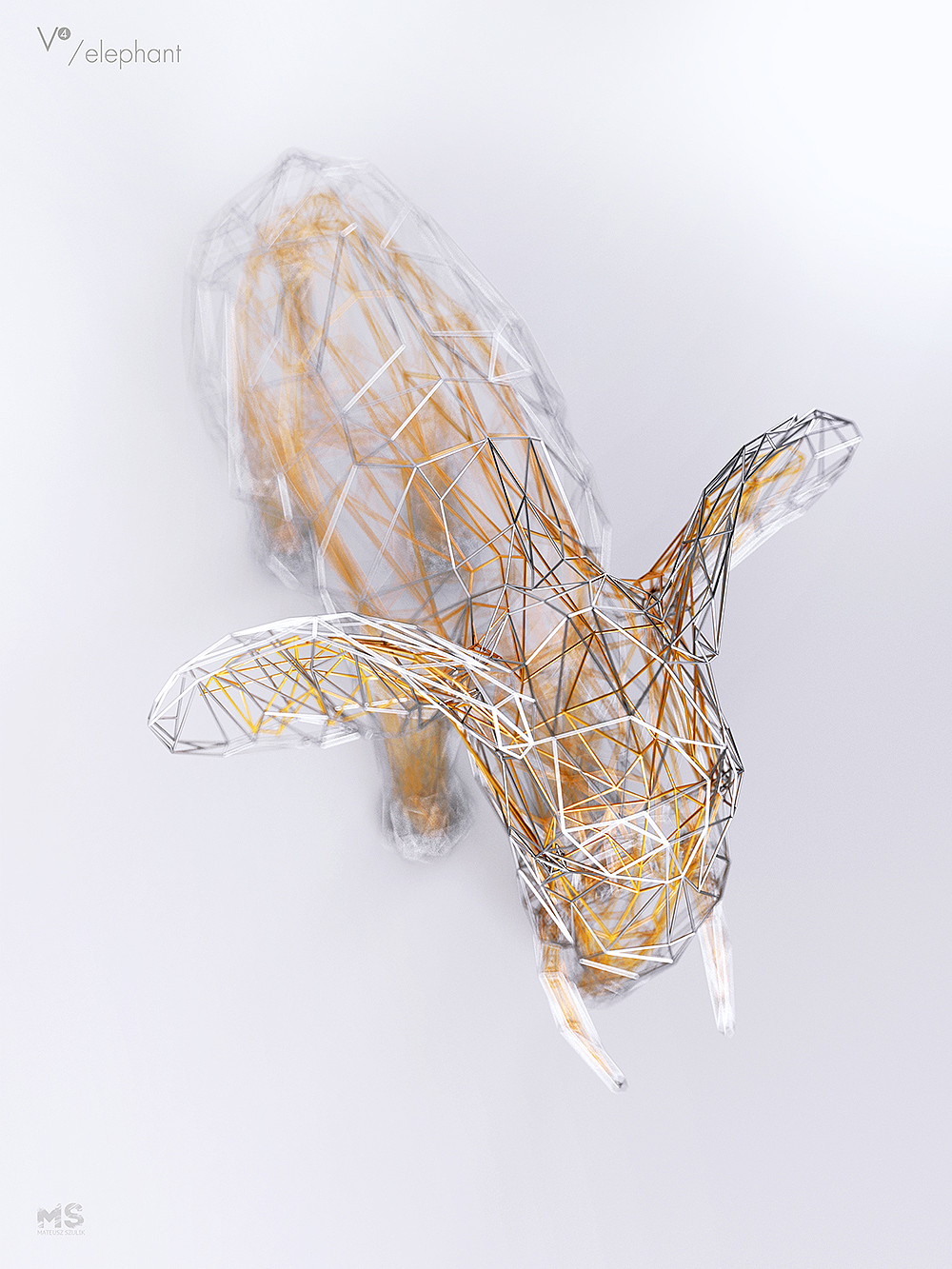 wire，Sculpture，gold and silver，line，animal，