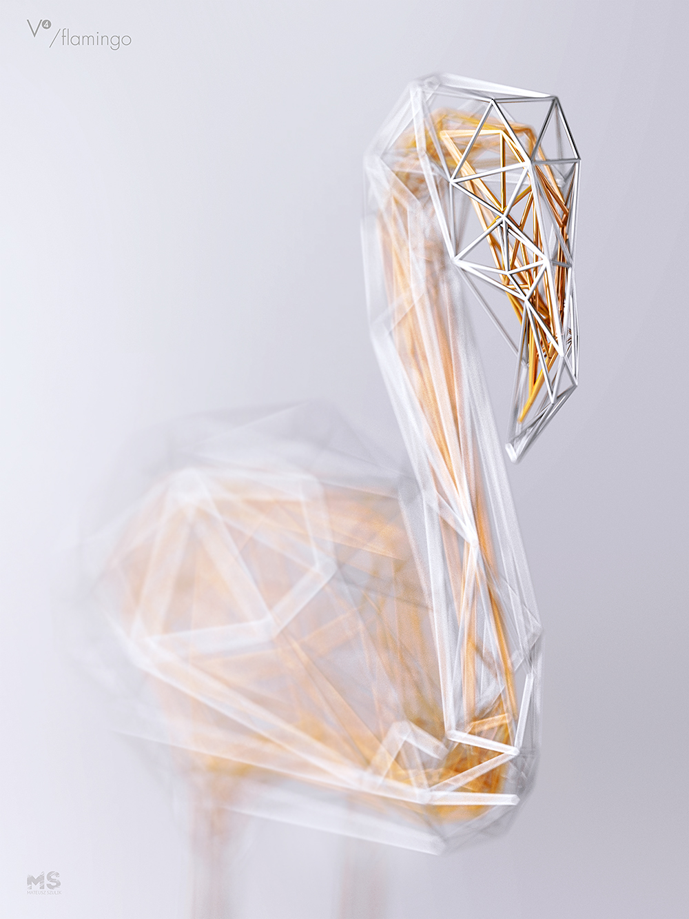 wire，Sculpture，gold and silver，line，animal，