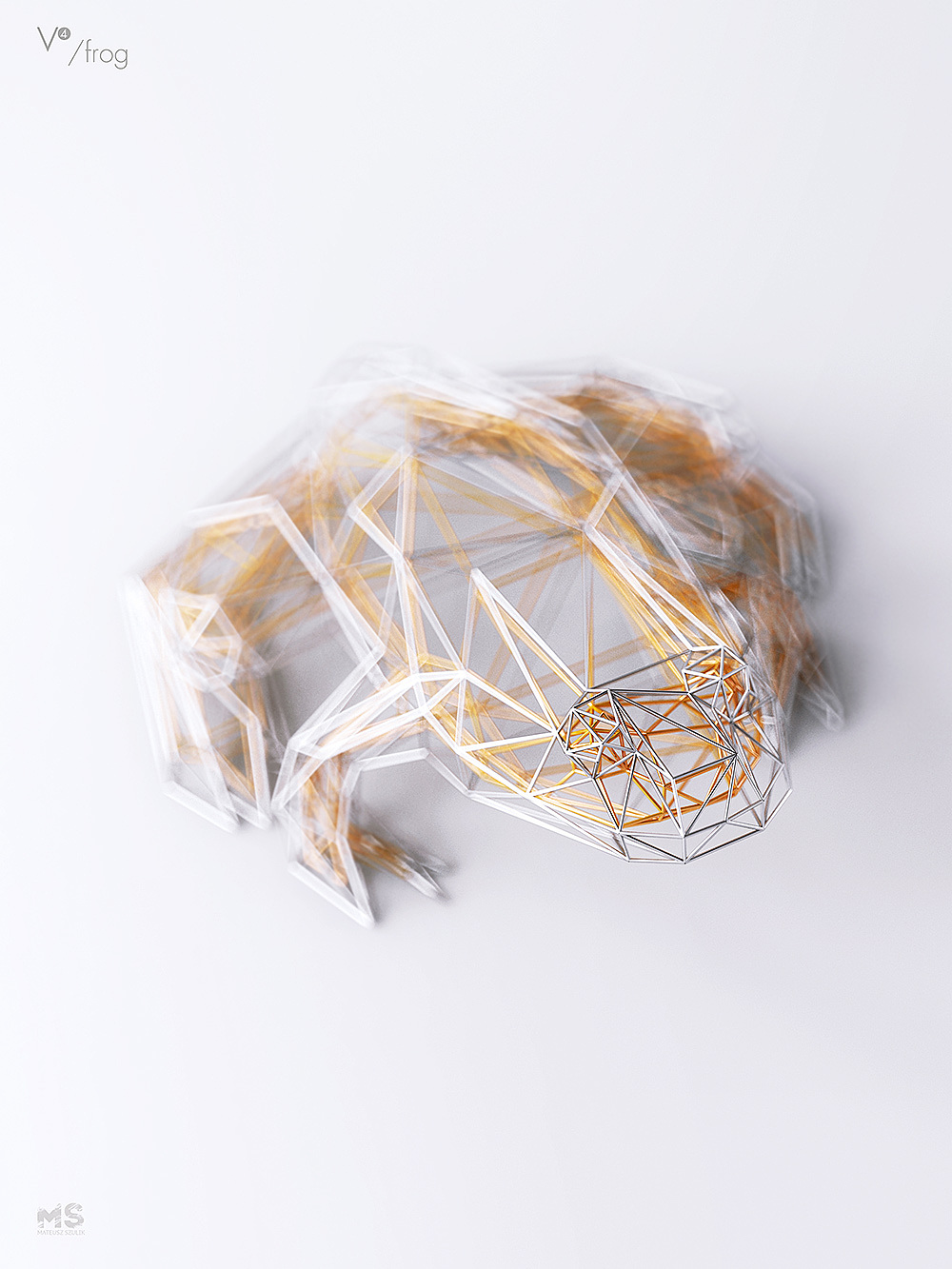 wire，Sculpture，gold and silver，line，animal，