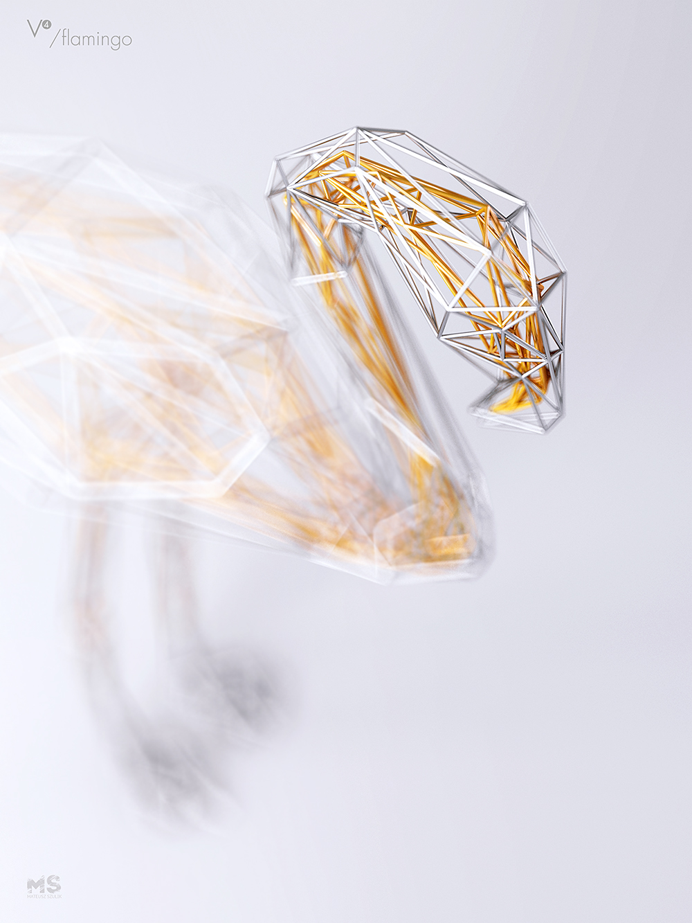 wire，Sculpture，gold and silver，line，animal，