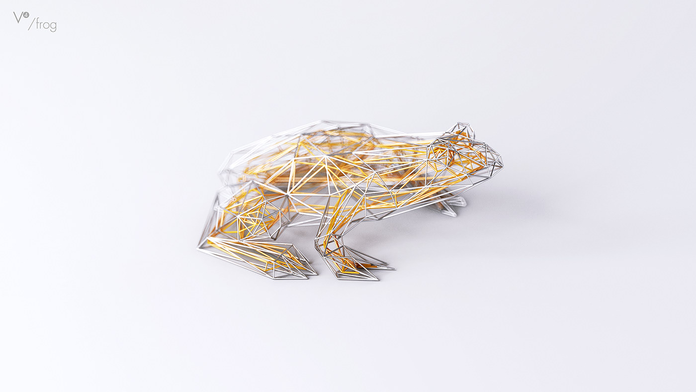 wire，Sculpture，gold and silver，line，animal，