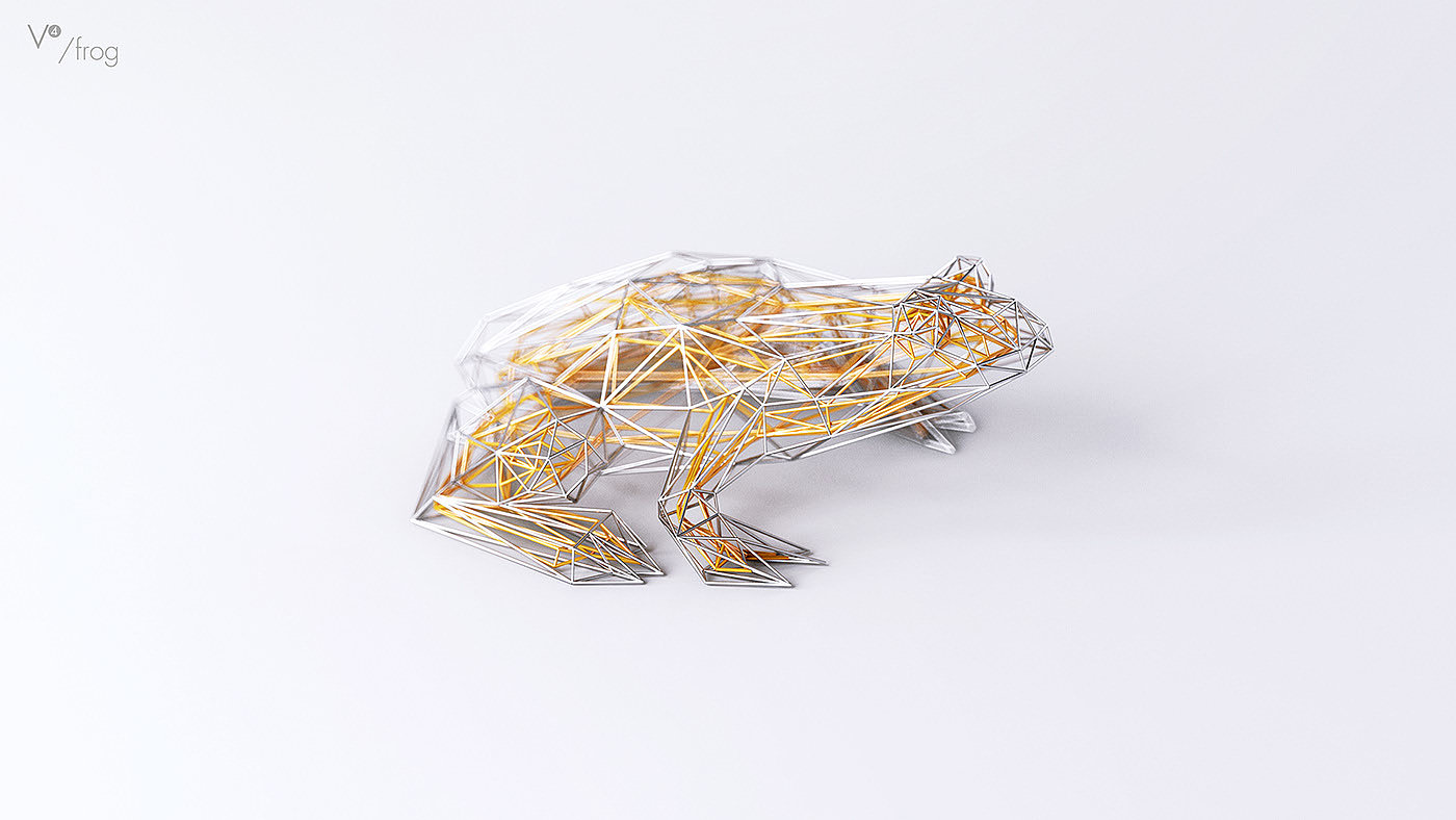 wire，Sculpture，gold and silver，line，animal，