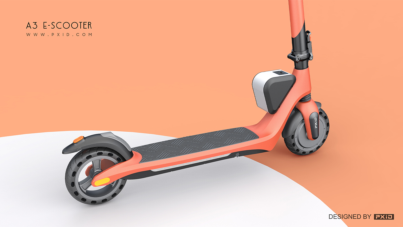 Design of electric scooter，Scooter design，Electric vehicle design，Motorcycle design，Design of transportation tools，Pxid product oriented industrial design，