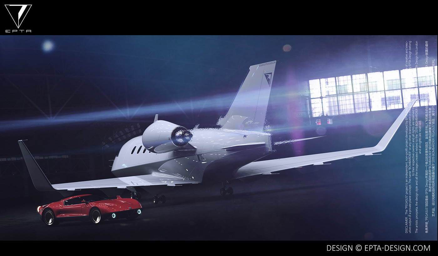 Bombardier Pegasus，concept，Business machine，EPTA Design，aviation，aircraft，