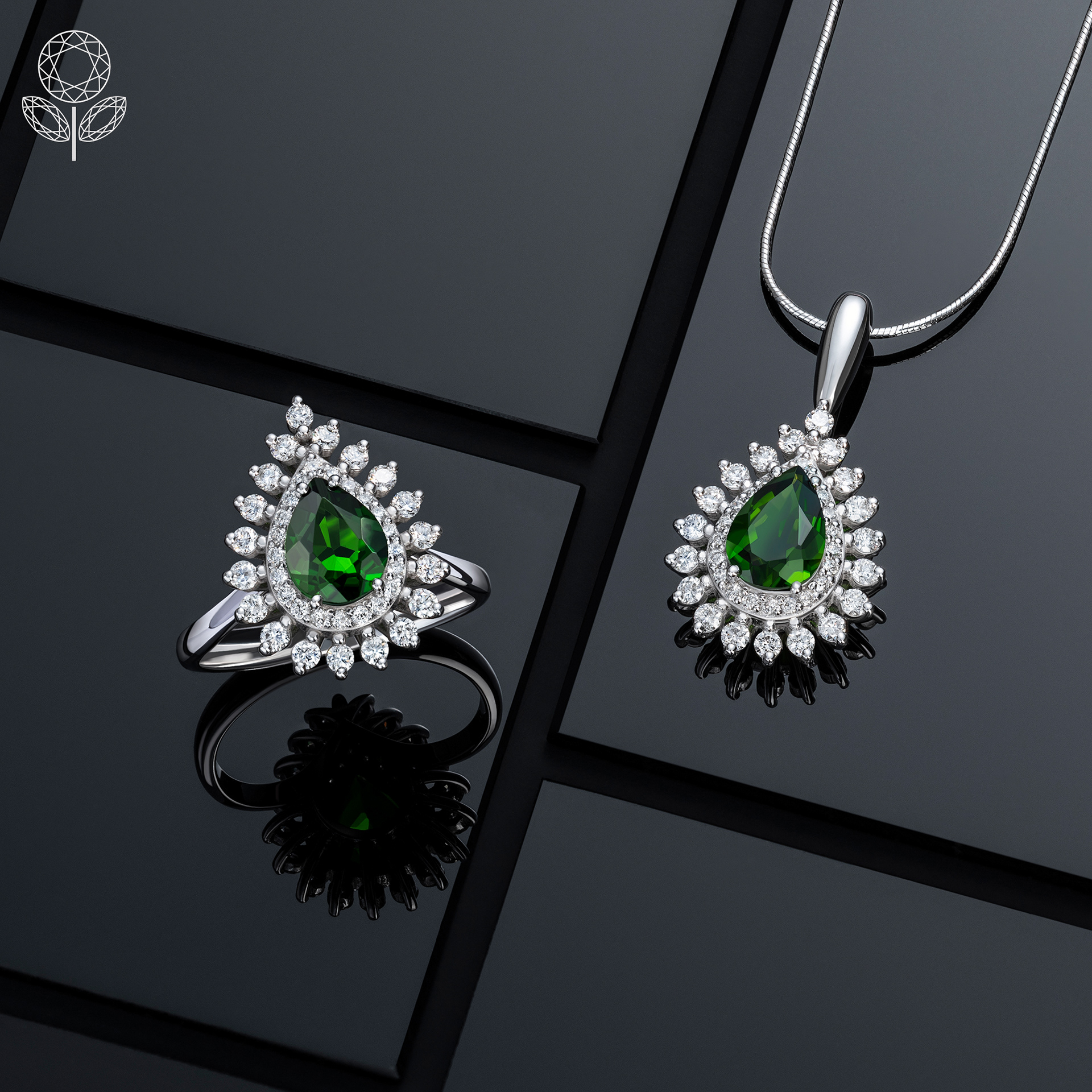 Earrings，Necklace，Ring，luxurious，Diamonds，Jewellery，