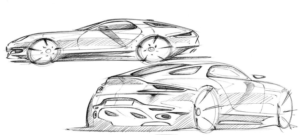 Hand drawn，design sketch，marker pen，Automobile design，