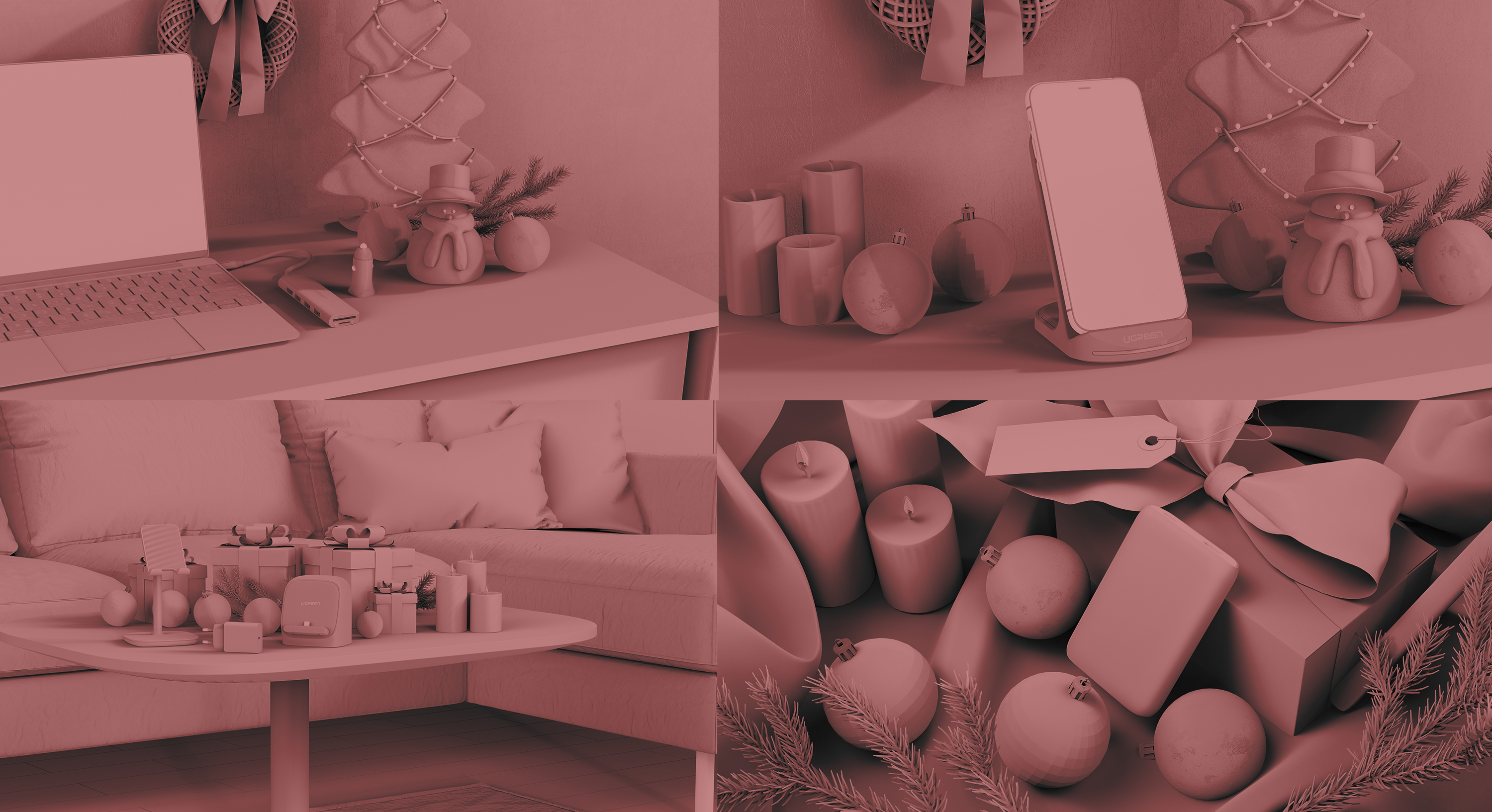 Lvlian products，christmas，Product rendering，portable source，Bracket，