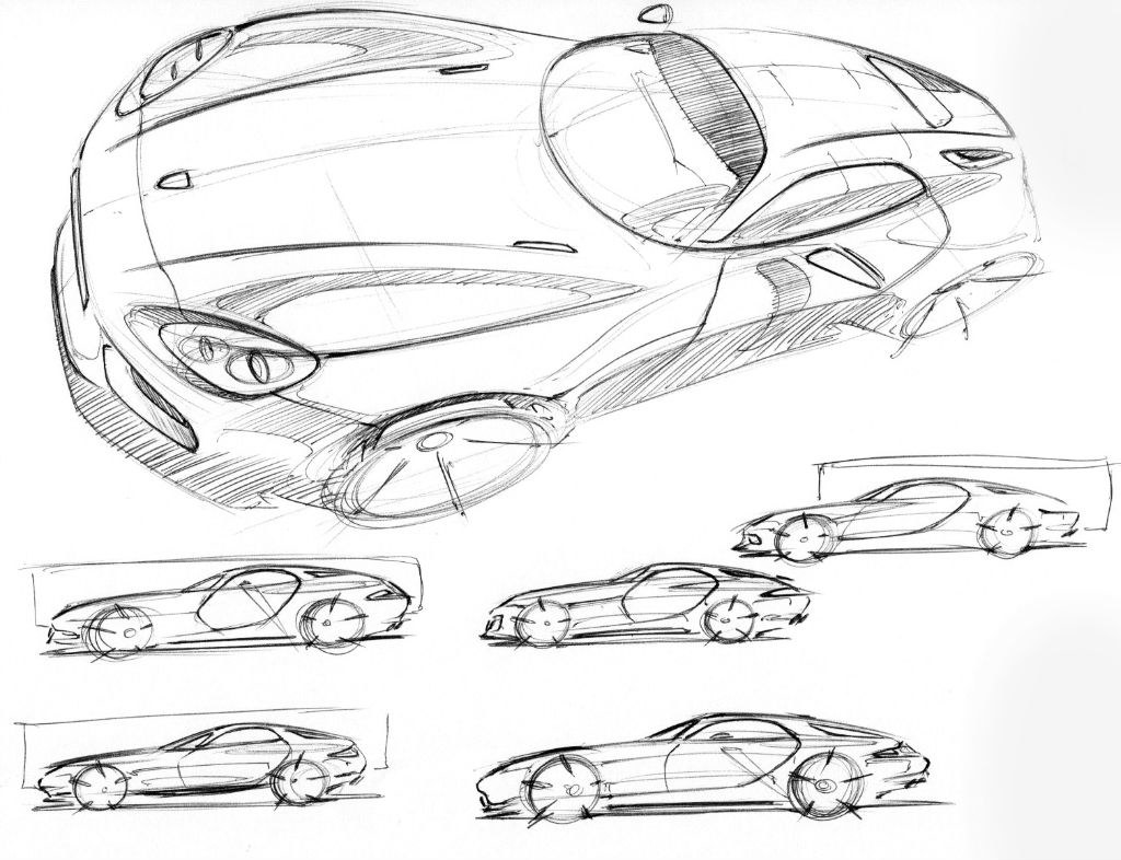 Hand drawn，design sketch，marker pen，Automobile design，