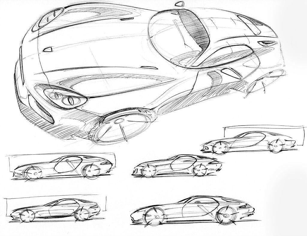 Hand drawn，design sketch，marker pen，Automobile design，