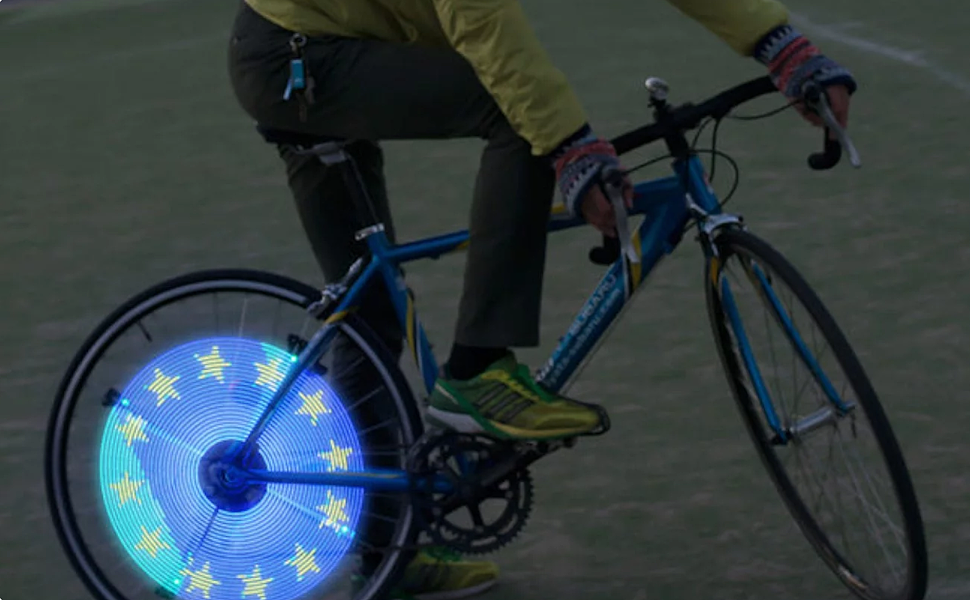 Spoke lamp，Interesting，Wireless Bluetooth，Bicycle lamp，