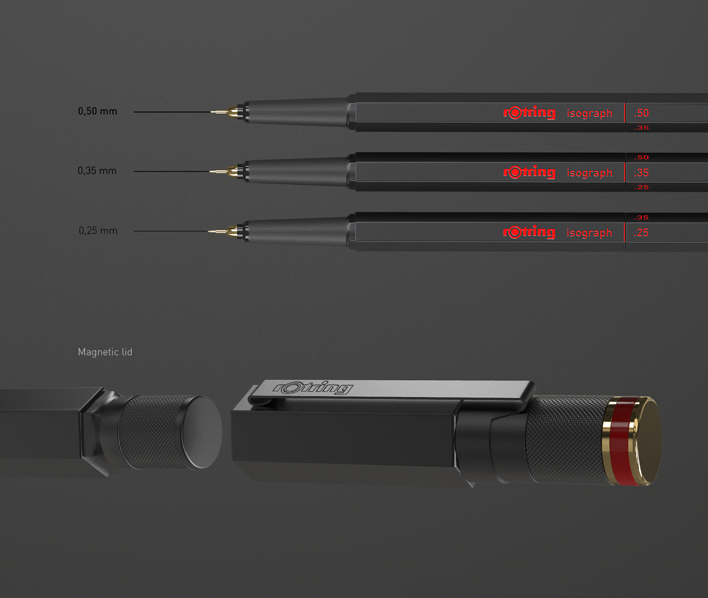 Telescopic，Isograph，pen，Stationery，Pavel Yunusov，
