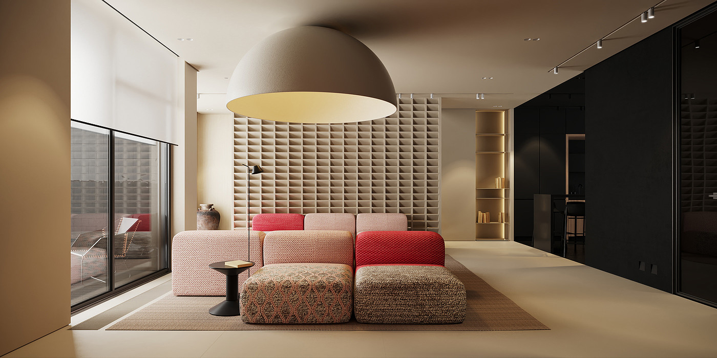 Interior design，lighting，atmosphere，home，family，Architectural design，Digital art，