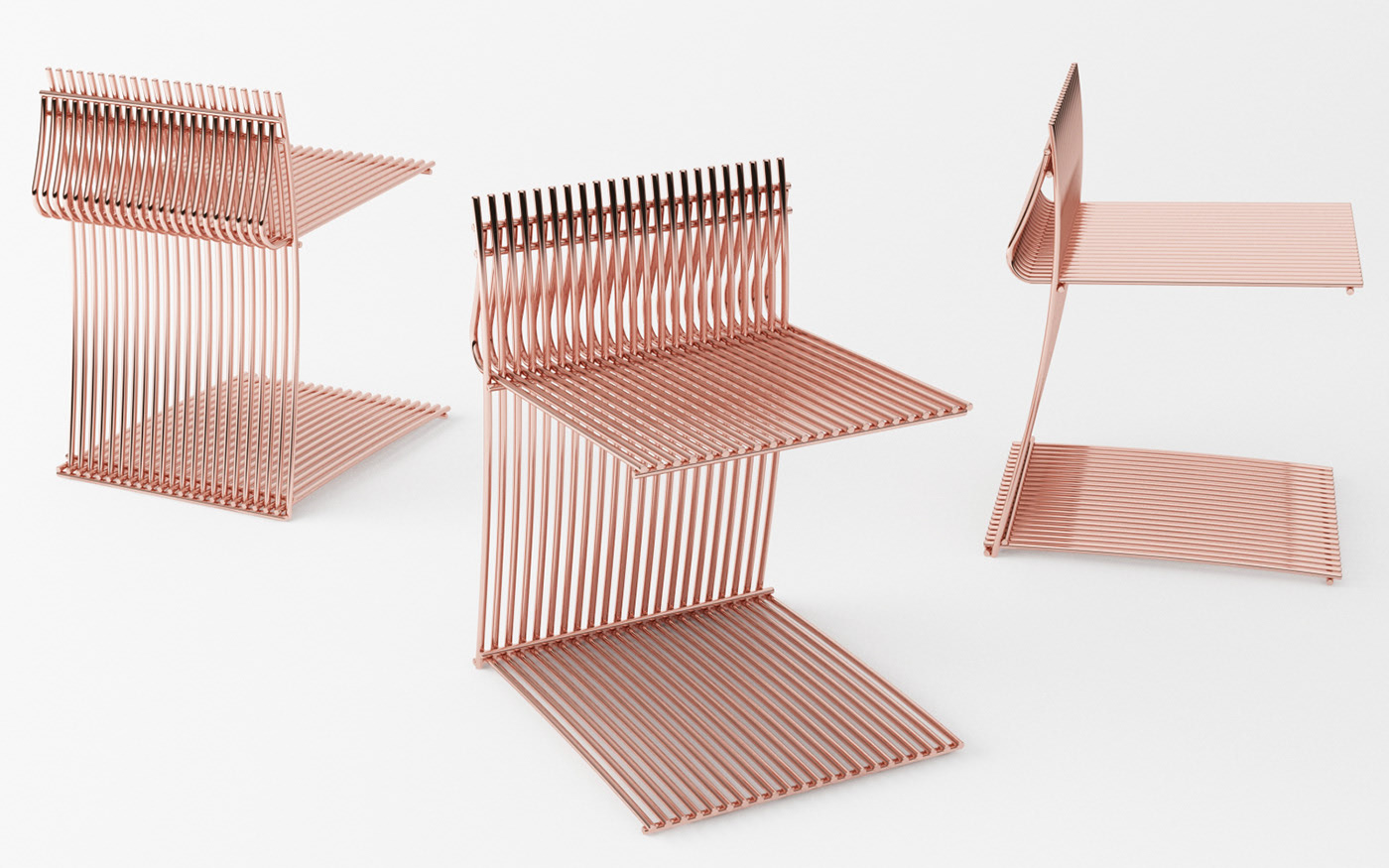 chair，chair，steel wire，Wire chair，Volodymyr Karalyus，