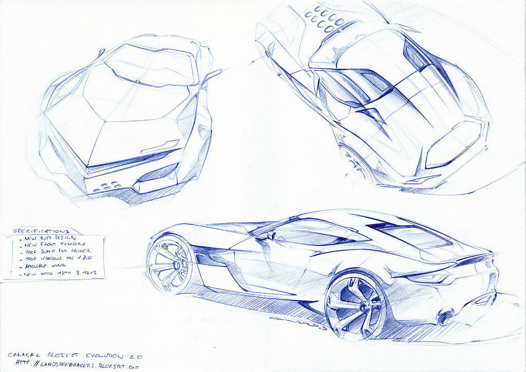 Hand drawn，design sketch，marker pen，Automobile design，