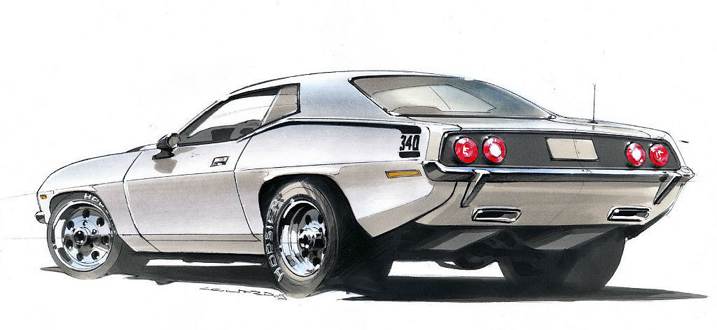 Hand drawn，design sketch，marker pen，Automobile design，