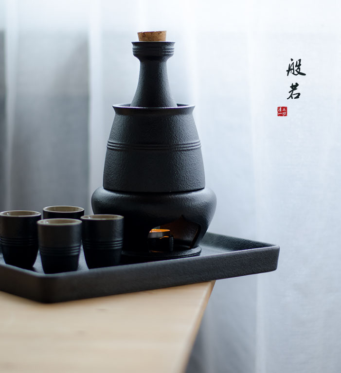 flagon，Wine warmer，Ceramic wine set，Zen rhyme，