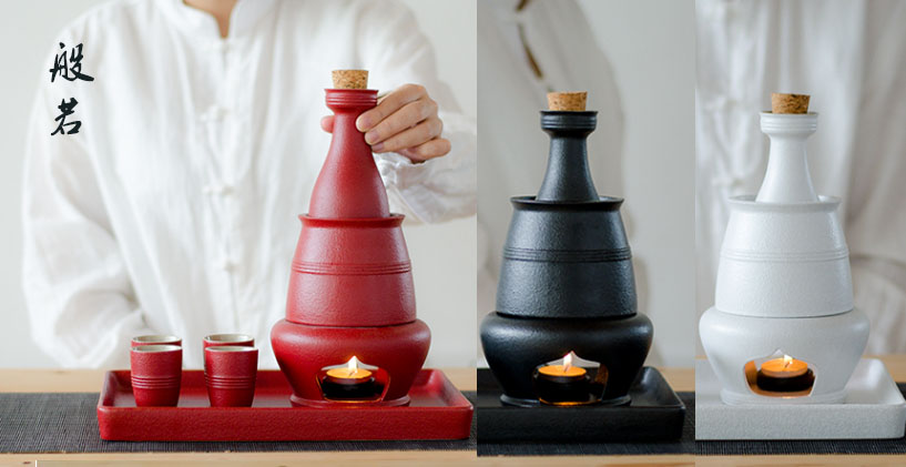 flagon，Wine warmer，Ceramic wine set，Zen rhyme，