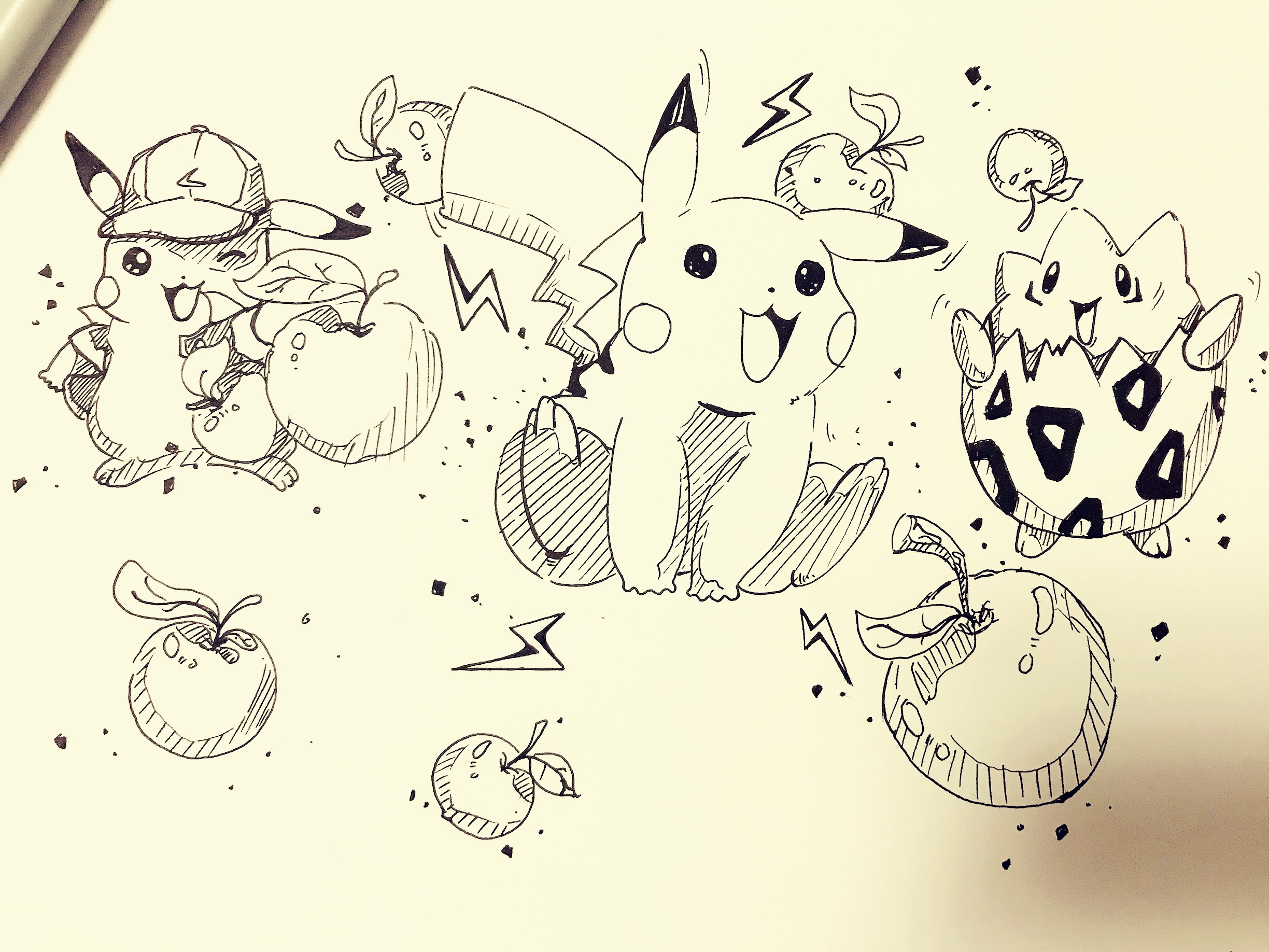 AI intelligent camera, artificial intelligence, hand drawn，