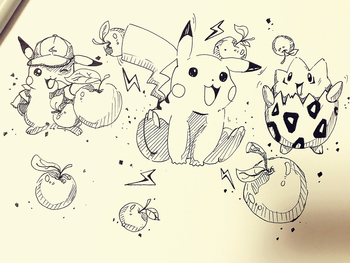 AI intelligent camera, artificial intelligence, hand drawn，