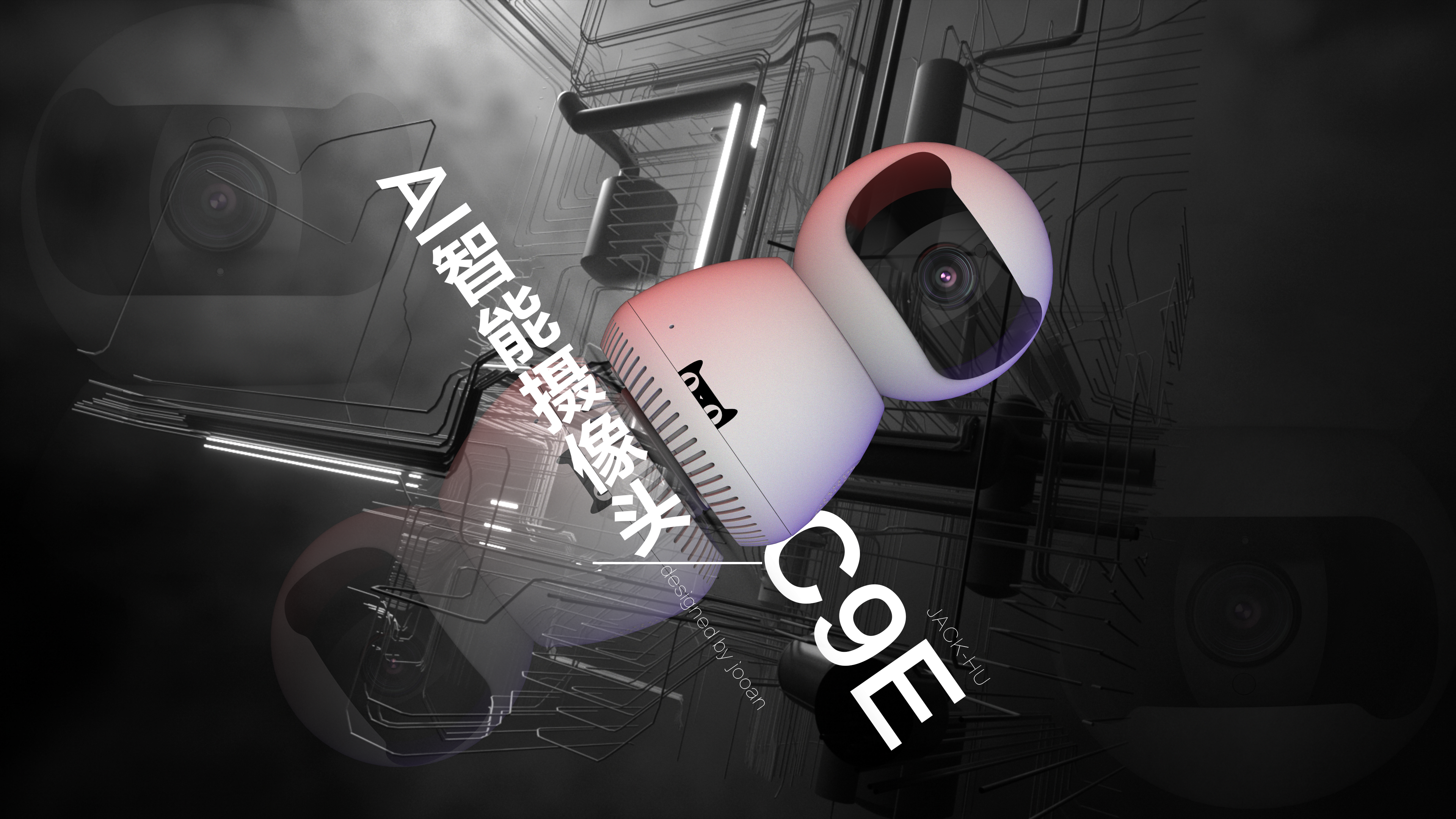 AI intelligent camera, artificial intelligence, hand drawn，