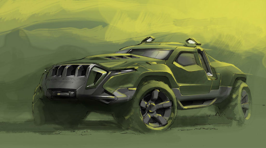 Hand drawn，design sketch，marker pen，Automobile design，