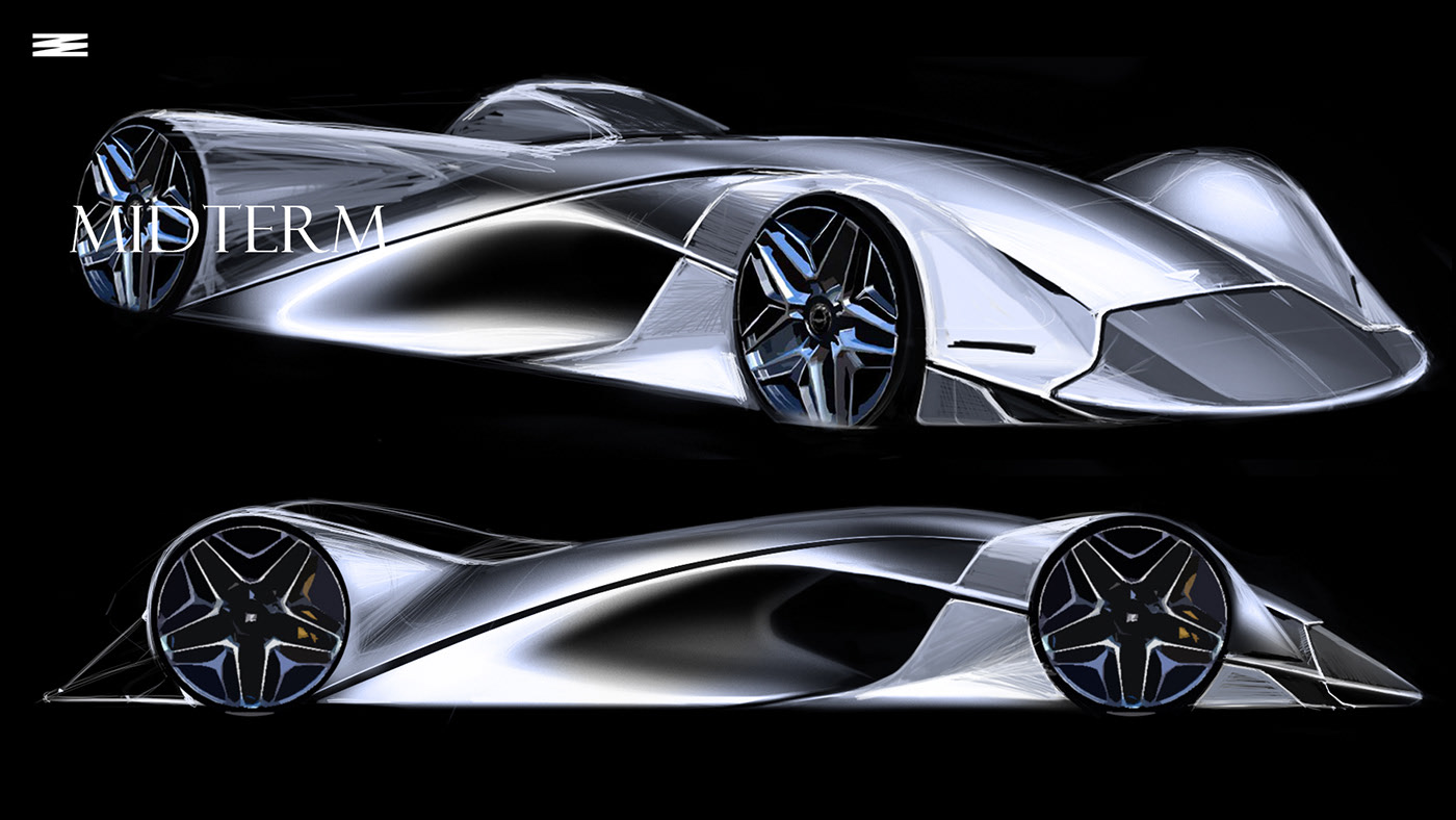 Aston Martin，Sports car，Hand drawn，Render，automobile，