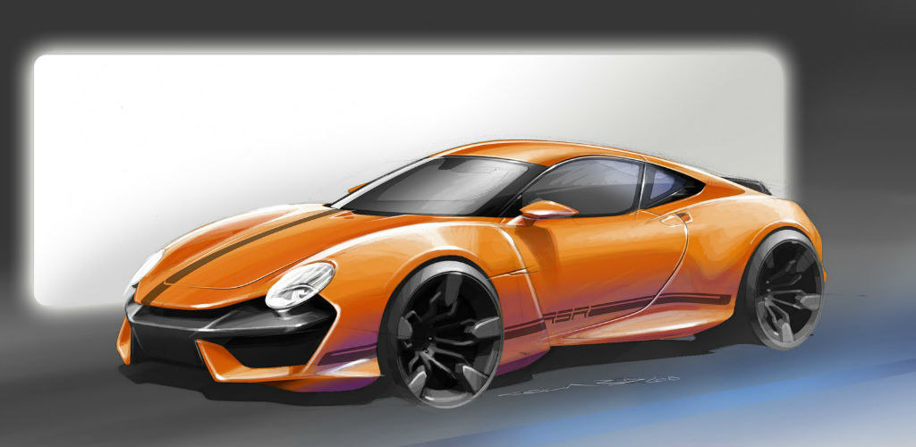 Hand drawn，design sketch，marker pen，Automobile design，