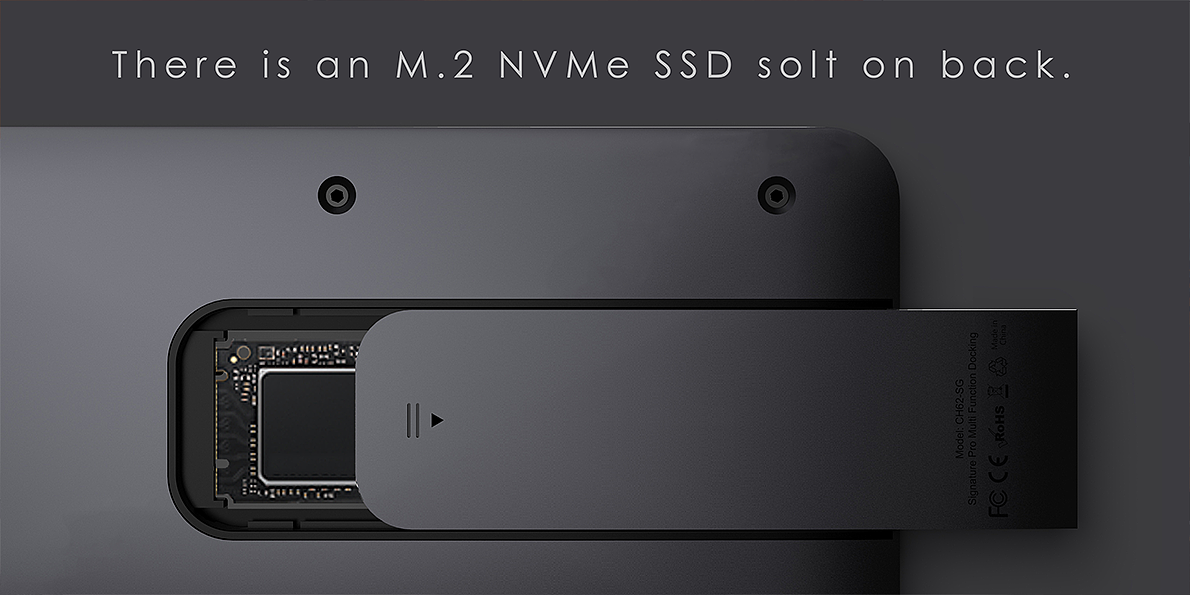 M.2 NVMe SSD，HDMI 4K 60Hz，Power Delivery 100W，USB 3.1 Gen 2，